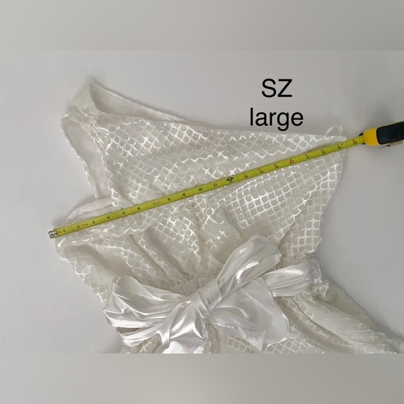 RAMY BROOK Tamar One Shoulder Textured Blouse Ivory scale Satin Ribbon - Picture 8 of 14